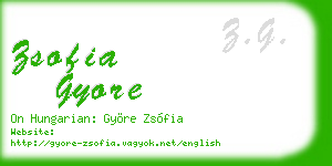 zsofia gyore business card